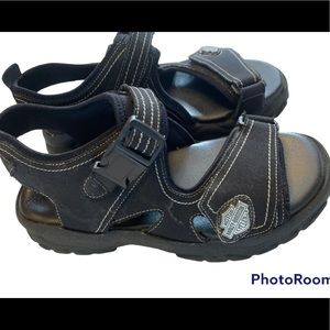 Harley-Davidson Men's Ankle Strap Sandals Size 7 Hook & Loop Closure Adjustable